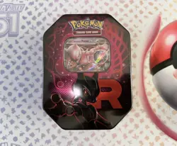 Pokemon Destined Rivals Team Rocket Mewtwo Ex Tin | Brand New ✅ - Image 1