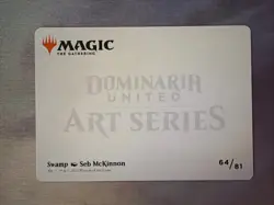 1x Art Series Gold Signature- Swamp- Seb McKinnon- Dominaria United- Mtg Magic - Image 4