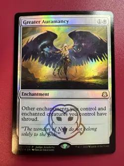 *** Greater Auramancy *** FOIL Judge Promo NM/LP MTG English - Image 1
