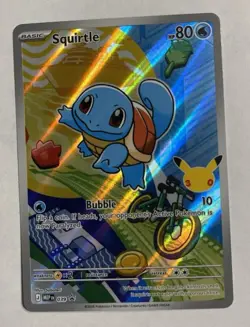 First Partner Illustration Squirtle Promo Full Art Holo Pokemon TCG - Image 1