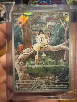 Pokemon Meowth 106/094 – Phantasmal Flames – English IR (Illustration Rare) NM - Image 1