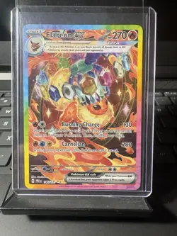Pokemon Flareon ex 146/131 Prismatic Evolutions Special Illustration Rare Holo - Image 1