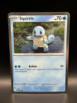 Squirtle 048 (Swirl) - Pokemon Scarlet & Violet Black Star Promo Card - NM - Image 1
