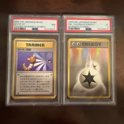 Pokemon 1996 Japanese Base Set No Rarity Lot of 2 Cards (PSA 5, 7) - Image 1
