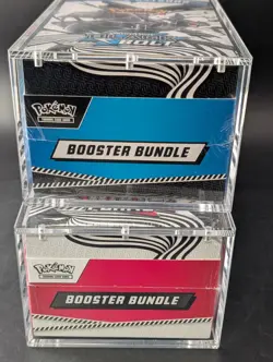 2x Pokemon Black Bolt White Flare Sealed Booster Bundle Display Case W/Acrylic - Image 5