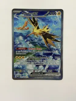Pokemon TCG Zapdos Ex 202/165 Illustration Rare Scarlet & Violet 151 Near Mint - Image 1