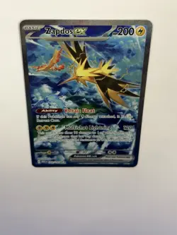 Pokemon TCG Zapdos Ex 202/165 Illustration Rare Scarlet & Violet 151 Near Mint - Image 5