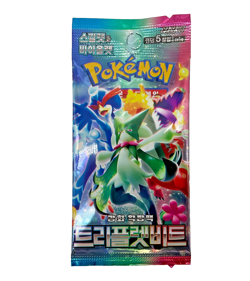 Lot of (100) Pokemon TCG Korean Triple Beat Booster Packs SEALED SV1a Auction #5 - Image 2