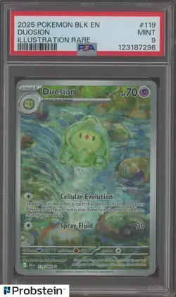 2025 Pokemon BLK EN #119 Duosion Illustration Rare PSA 9 MINT - Image 1