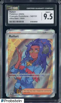 2025 Pokemon PRE EN Ultra Rare #142 Raifort CGC 9.5 MINT+ - Image 1