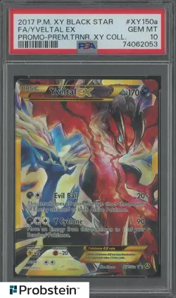 2017 Pokemon XY Black Star Promo Premium Trainer XY #XY150a FA Yveltal EX PSA 10 - Image 1