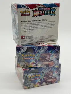Lot of (3) Pokemon TCG Sword & Shield Battle Styles Booster Boxes SEALED - Image 2