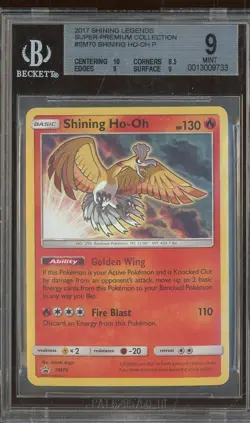 2017 Pokemon Shining Legends SPC #SM70 Shining Ho-Oh BGS 9 MINT - Image 1