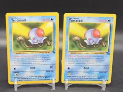 (2) TENTACOOL - Fossil Set - 56/62 - Common - Pokemon Card - Unlimited Edition - Image 1
