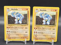 (2) Pokemon TCG Machoke 34/102 Base Set Uncommon LP Unlimited - Image 1