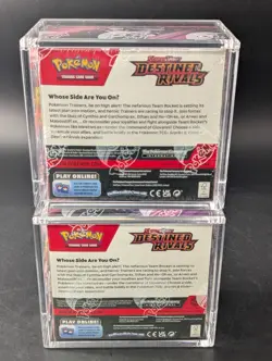 Lot (2) Pokemon SV10 Destined Rivals English Booster Boxes Sealed w/ Acrylic - Image 2