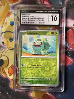 2023 Pokemon SV 151 Bulbasaur Costco Exclusive Reverse Holo #001/165 CGC 10 - Image 1