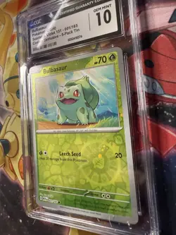 2023 Pokemon SV 151 Bulbasaur Costco Exclusive Reverse Holo #001/165 CGC 10 - Image 2