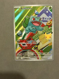 Pokemon 30th Anniversary Bulbasaur MEP #037 First Partner Illustration Rare NM - Image 1