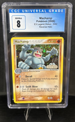 2006 POKEMON EX LEGEND MAKER 9/92 MACHAMP REVERSE HOLO CGC 8 - Image 1
