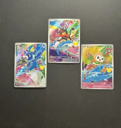 Pokemon TCG First Partner Illustration Collection Series 1 Gen 7 Alola Starters - Image 1