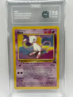 2000 POKEMON PROMO BLACK STAR POKEMON LEAGUE #8 MEW TAG 7.5 NEAR MINT+ - Image 1