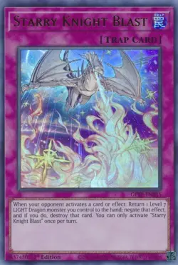 Starry Knight Blast - GFTP-EN035 - Ultra Rare - 1st Edition - Lightly Played - G - Image 1