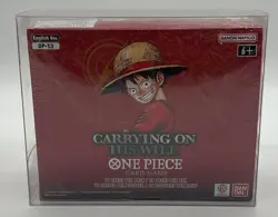 One Piece TCG OP-13 Carrying On His Will Booster Box w/Rip On Right Side - Image 1