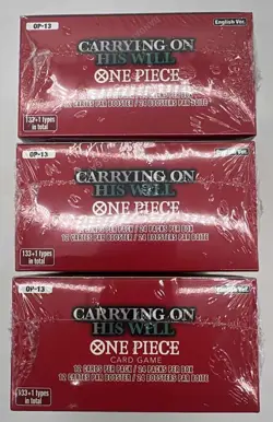 Lot of (3) One Piece TCG OP-13 Carrying On His Will Booster Boxes SEALED EN - Image 4