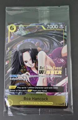 One Piece TCG Card Promo Boa Hancock Release Event Winner P-115 Foil Sealed NM - Image 1