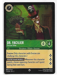Dr. Facilier Fortune Teller 79/204 EN2 Super Rare Disney Lorcana NM - Image 1