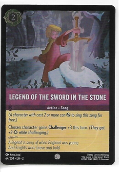 Foil Legend Of The Sword In The Stone 64/204 EN2 Common Disney Lorcana NM - Image 1