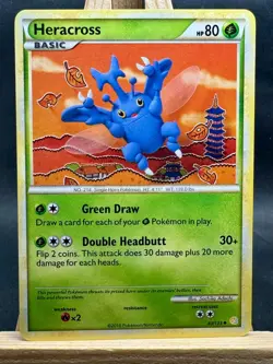 Heracross Uncommon Pokemon Trading Card Game HeartGold SoulSilver 43/123 LP - Image 1
