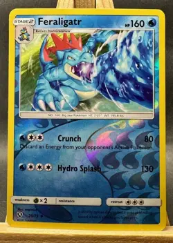 Feraligatr Reverse Holo Pokemon Trading Card Game Shining Legends 20/73 NM - Image 1