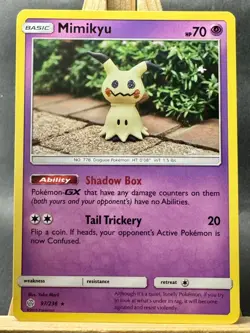 Mimikyu (97) Rare Yuka Morii Pokemon Trading Card Game Cosmic Eclipse 97/236 NM - Image 1