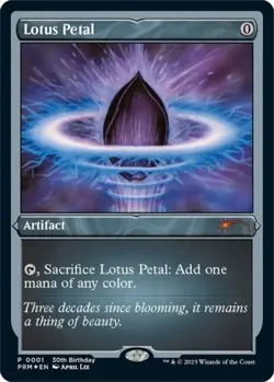 Lotus Petal (Foil Etched) -Foil Near Mint MTG Promos: Unique and Miscellaneous - Image 1