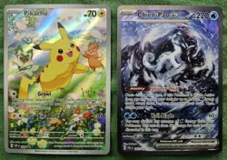 Pikachu 088 full art promo, Chien-Pao ex 261 SIR Pokemon TCG cards - Image 1