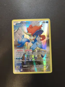 Pokemon Keldeo XY118 Holo Black Star Promo Card NM Full Art - Image 1