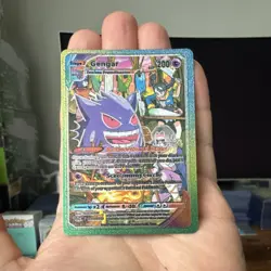 FAN ART Pokemon SWSH11 LO Gengar Full Art TEXTURED Holo Card HP 200 English - Image 1