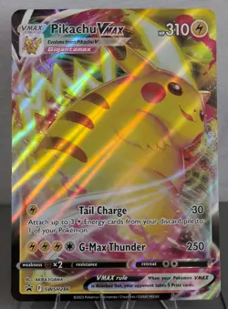 ⚡⚡Pikachu VMAX SWSH286 Jumbo Card Holo Black Star Promo W/Toploader - Image 1