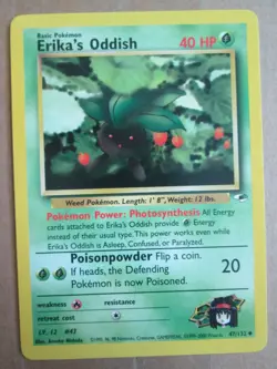 Erika's Oddish - 47/132 - Uncommon WOTC TCG—Gym Heroes Pokemon Card - Image 1