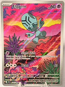 Pokemon Card - Elgyem (120/086) Sv: Black Bolt Illustration Rare Holo - Image 1