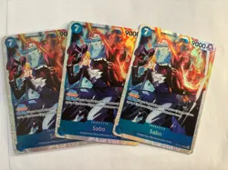 3x Bandai One Piece Card Game Sabo OP15-046 SR - Image 1
