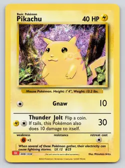 Pikachu 008/034 Holo Classic Collection Trading Card Game Classic Pokemon NM - Image 1