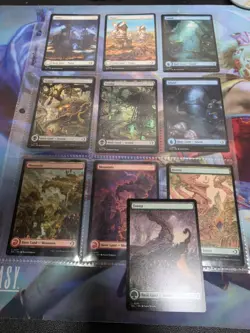 MTG Lorwyn Eclipsed - Complete Set Of Full Art Basic Lands - Image 2