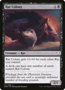 Magic the Gathering MTG Rat Colony Normal C Dominaria 101 NM - Image 1