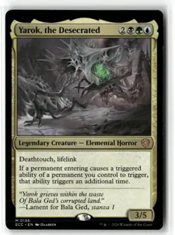 Yarok The Desecrated Commander: Lorwyn Eclipsed NM Regular Magic MTG - Image 1