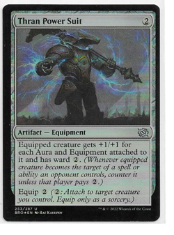 Foil Thran Power Suit Magic the Gathering The Brothers' War MTG Uncommon - Image 1
