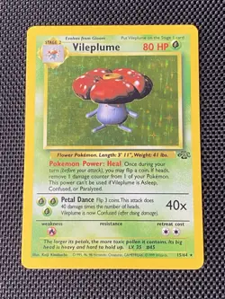 Vileplume - Jungle Holo Rare 15/64 - Pokemon TCG (Vintage WOTC) - LP/MP - Image 1