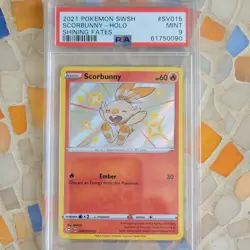 Pokemon Scorbunny SV015/SV122 Shining Fates Shiny Vault Basic Holo Rare Card - Image 1